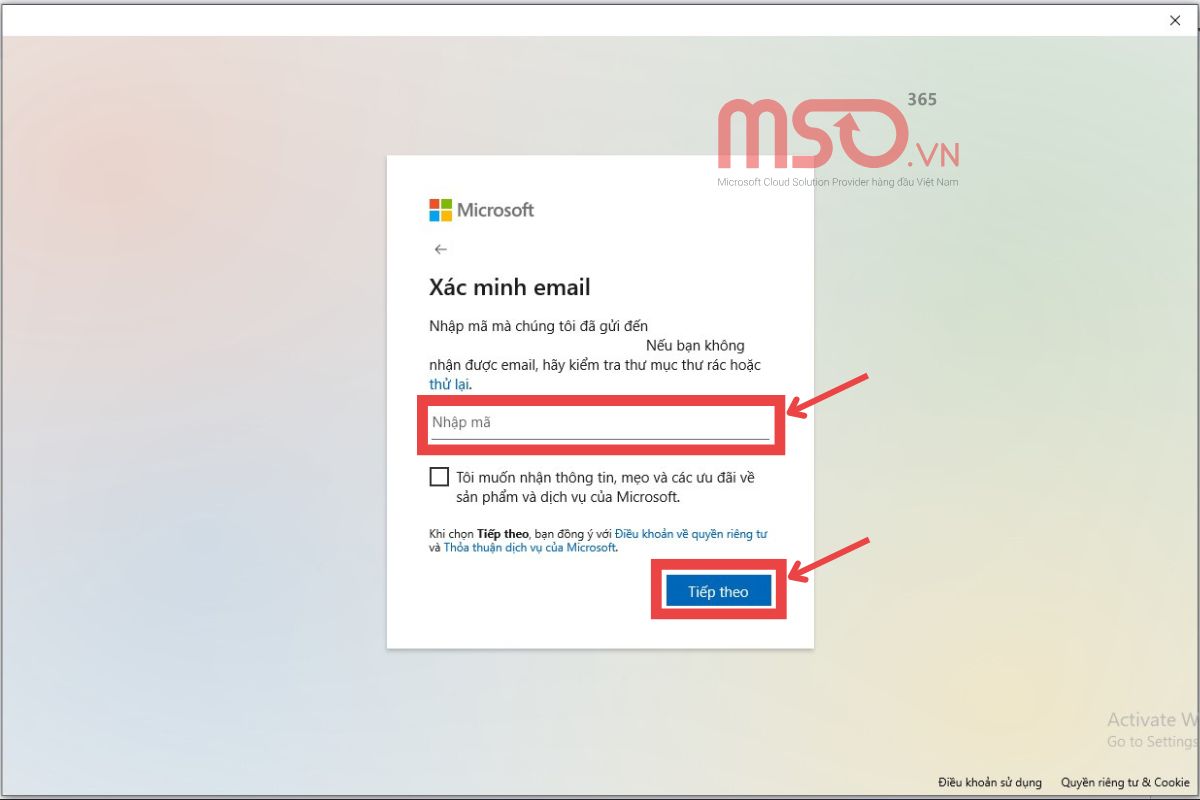 Cách đăng ký tài khoản Microsoft bằng Gmail trên máy tính