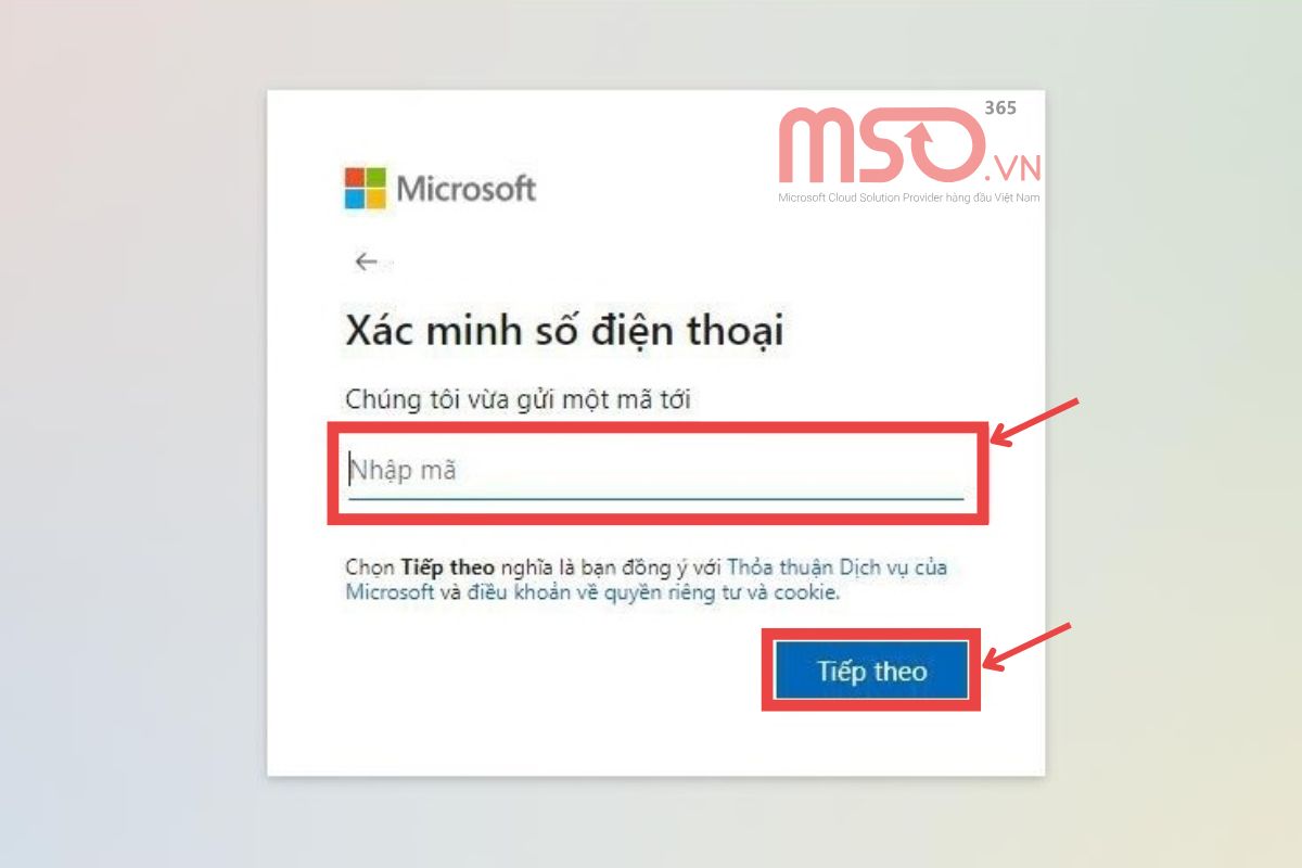 Cách đăng ký tài khoản Microsoft bằng số điện thoại