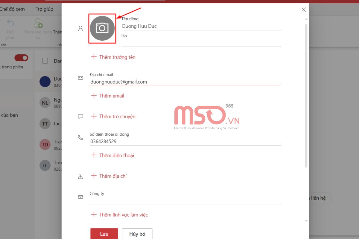 Hướng dẫn cách chỉnh sửa danh bạ trong Outlook