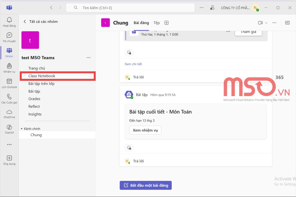 Hướng dẫn cách sử dụng OneNote Class Notebook chi tiết