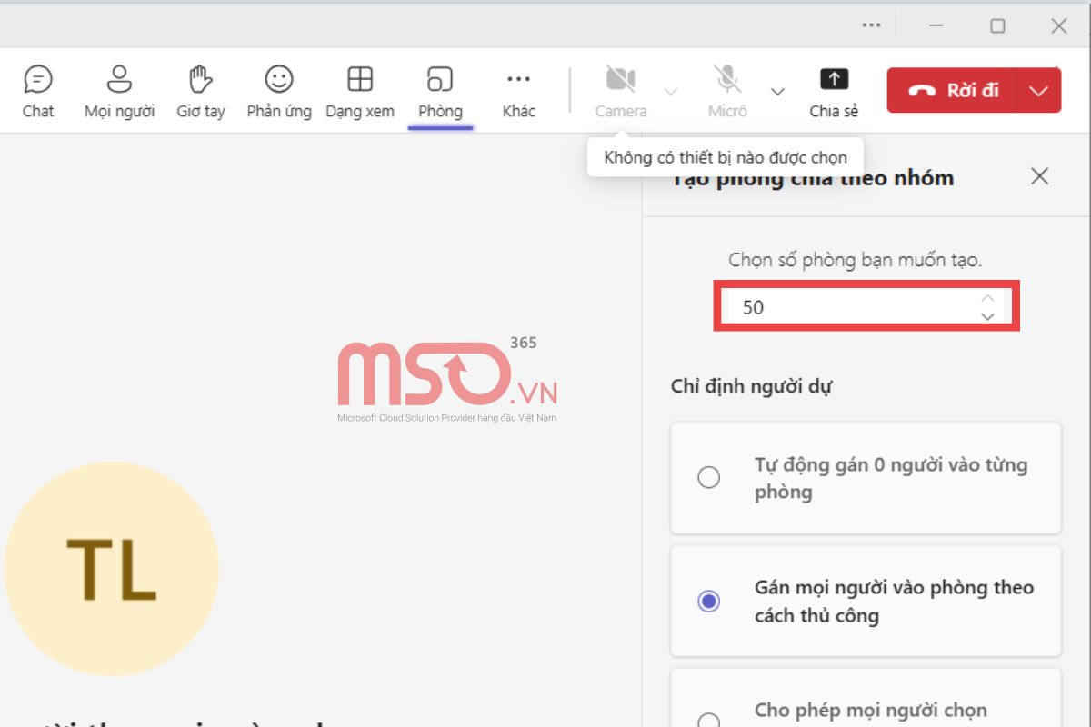 Hướng dẫn chia phòng trên Microsoft Teams