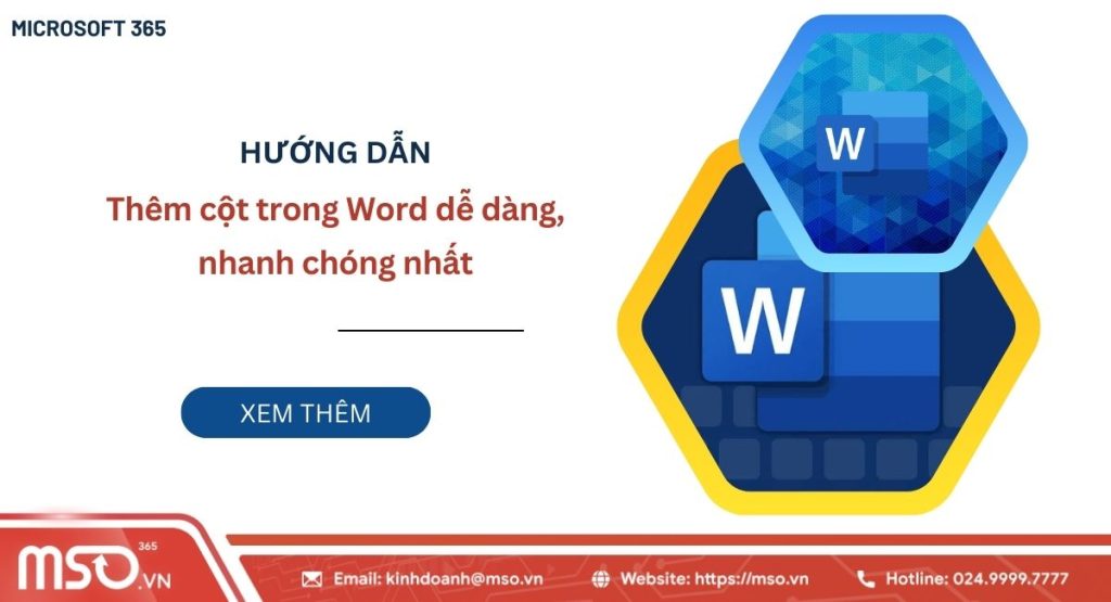 Hướng dẫn thêm cột trong Word
