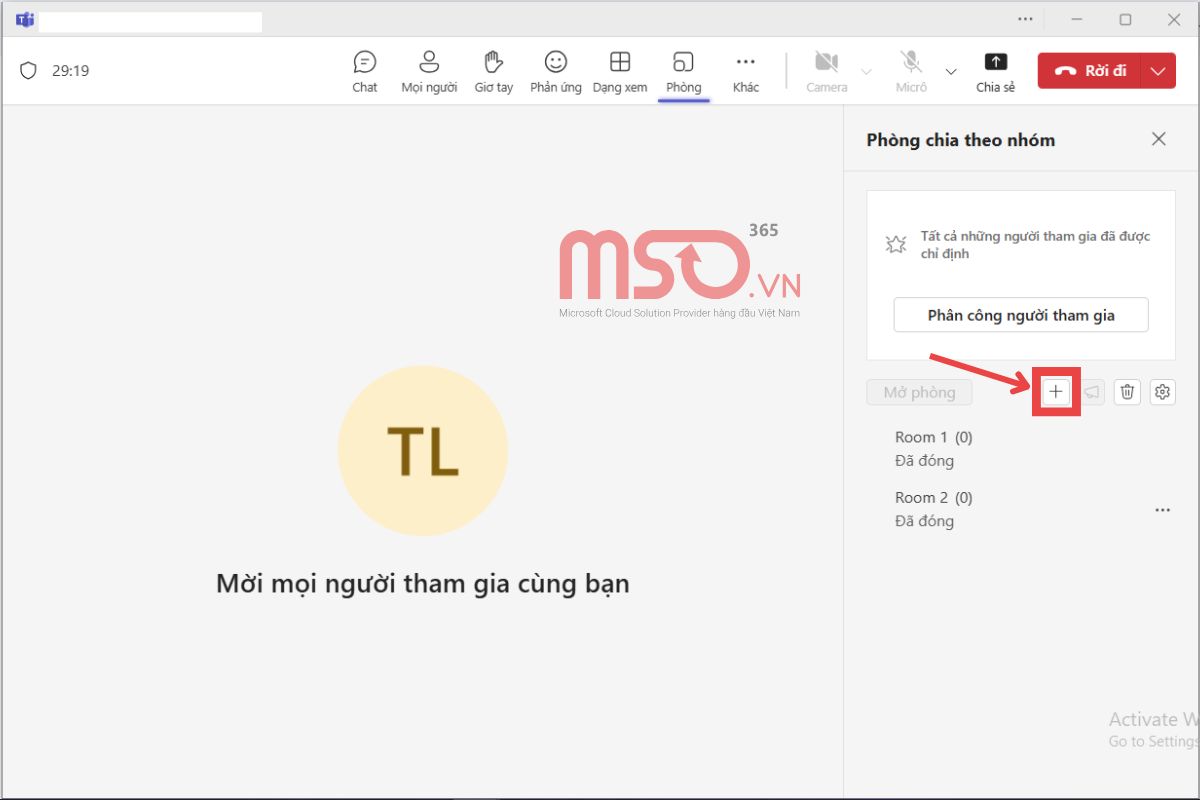 Cách thêm phòng Breakout rooms trong Microsoft Teams