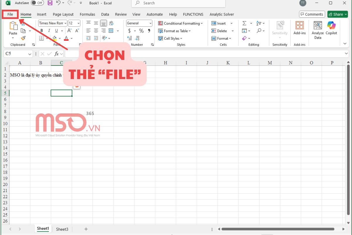 Cách khắc phục lỗi Excel bị ẩn Sheet Tab bằng tùy chọn Options