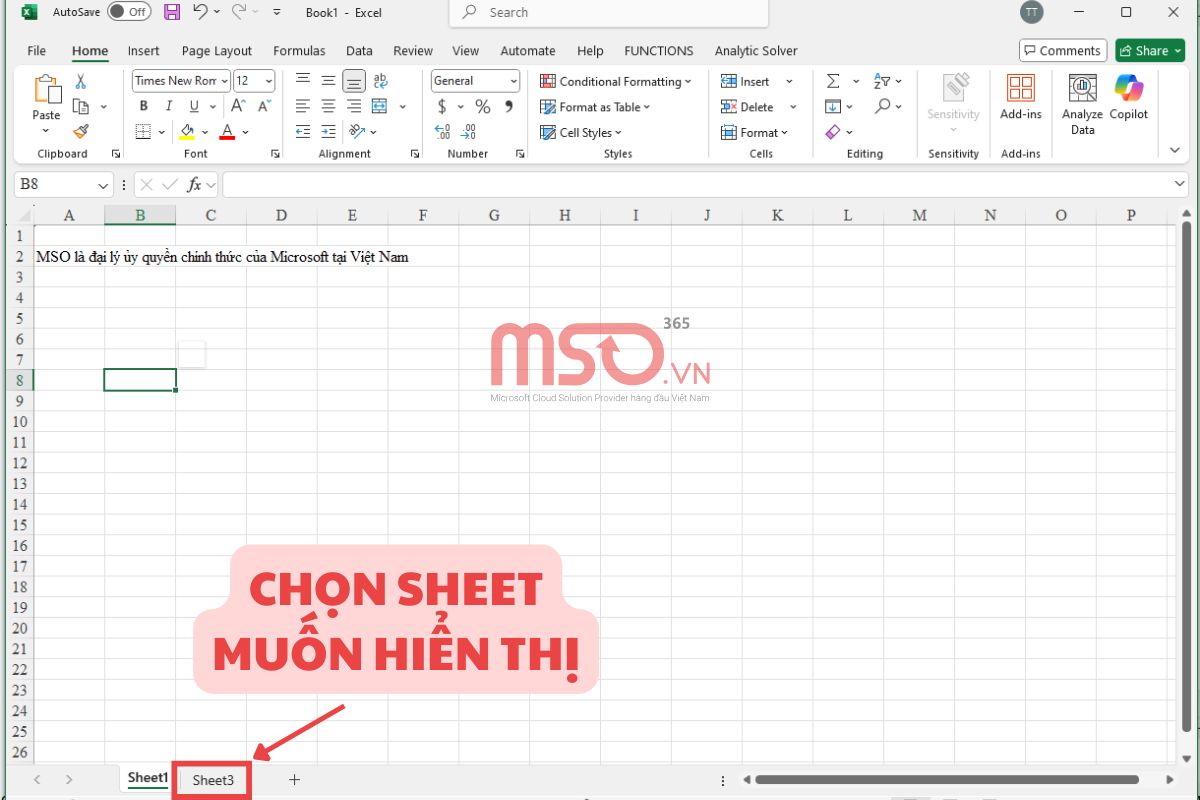 Cách khắc phục lỗi Excel bị ẩn Sheet Tab bằng lệnh Unhide