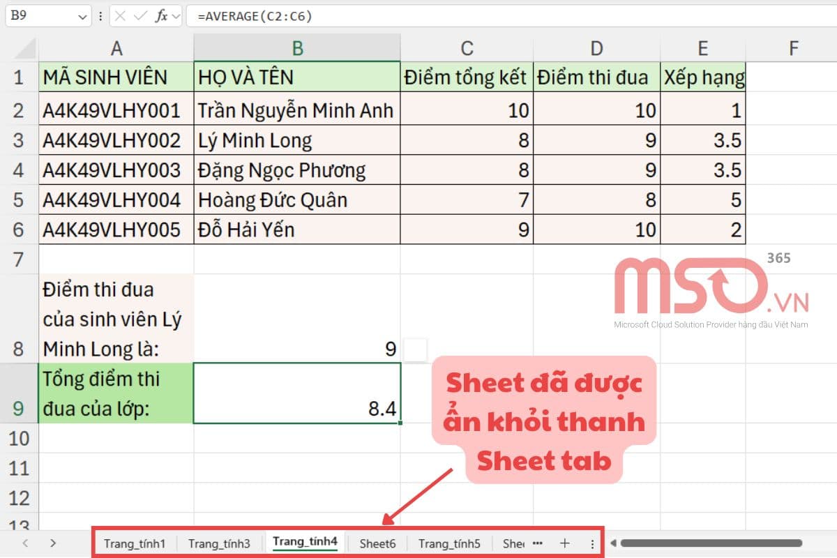 Hướng dẫn làm việc và quản lý Sheet Excel hiệu quả nhất