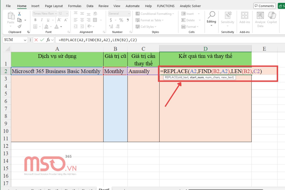 Cách sử dụng hàm Find and Replace trong Excel để tìm và thay thế ký tự