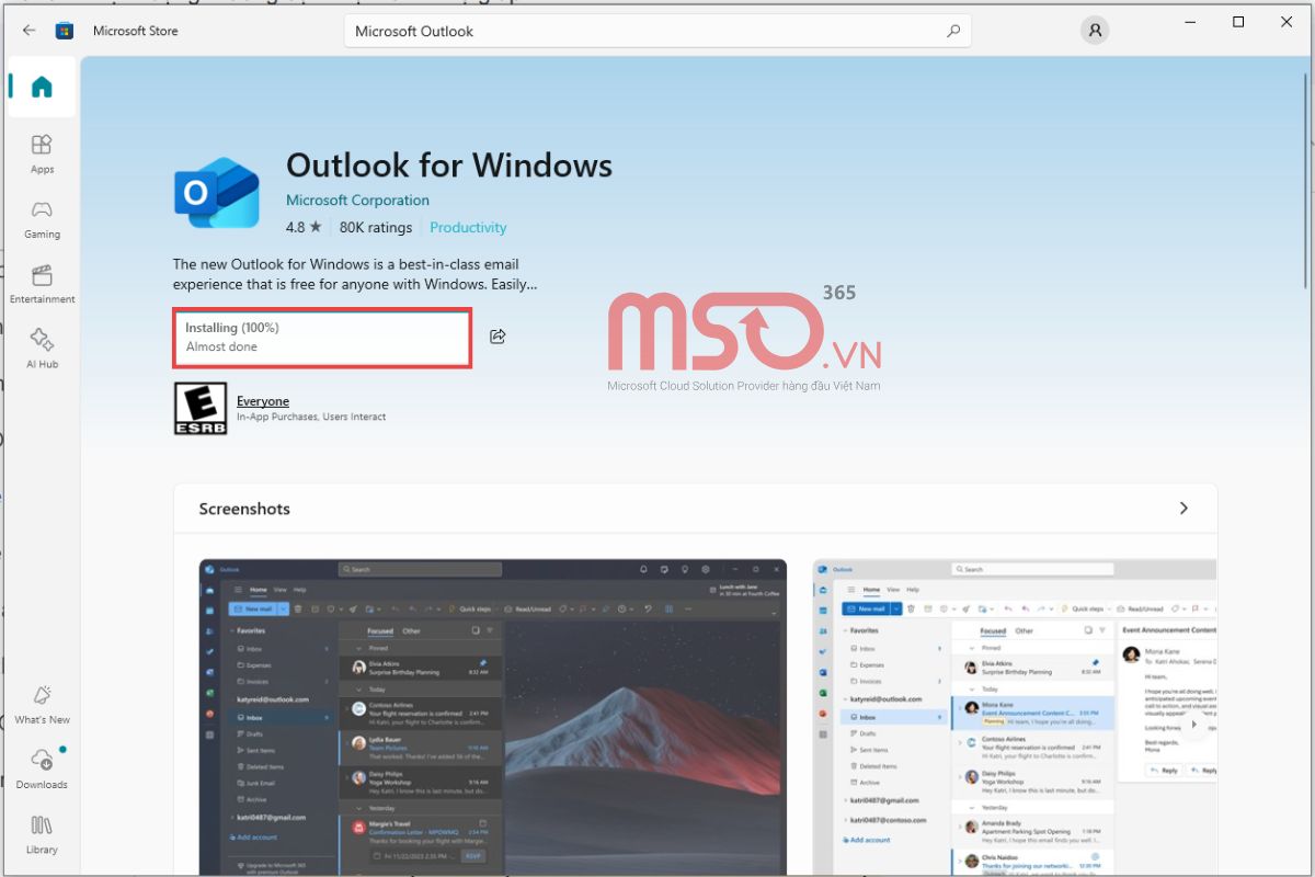 Cách tải Outlook về máy tính Windows