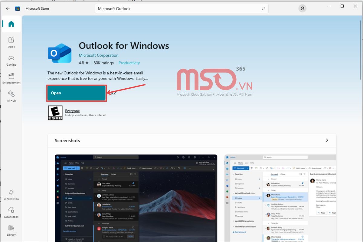 Cách tải Outlook về máy tính Windows