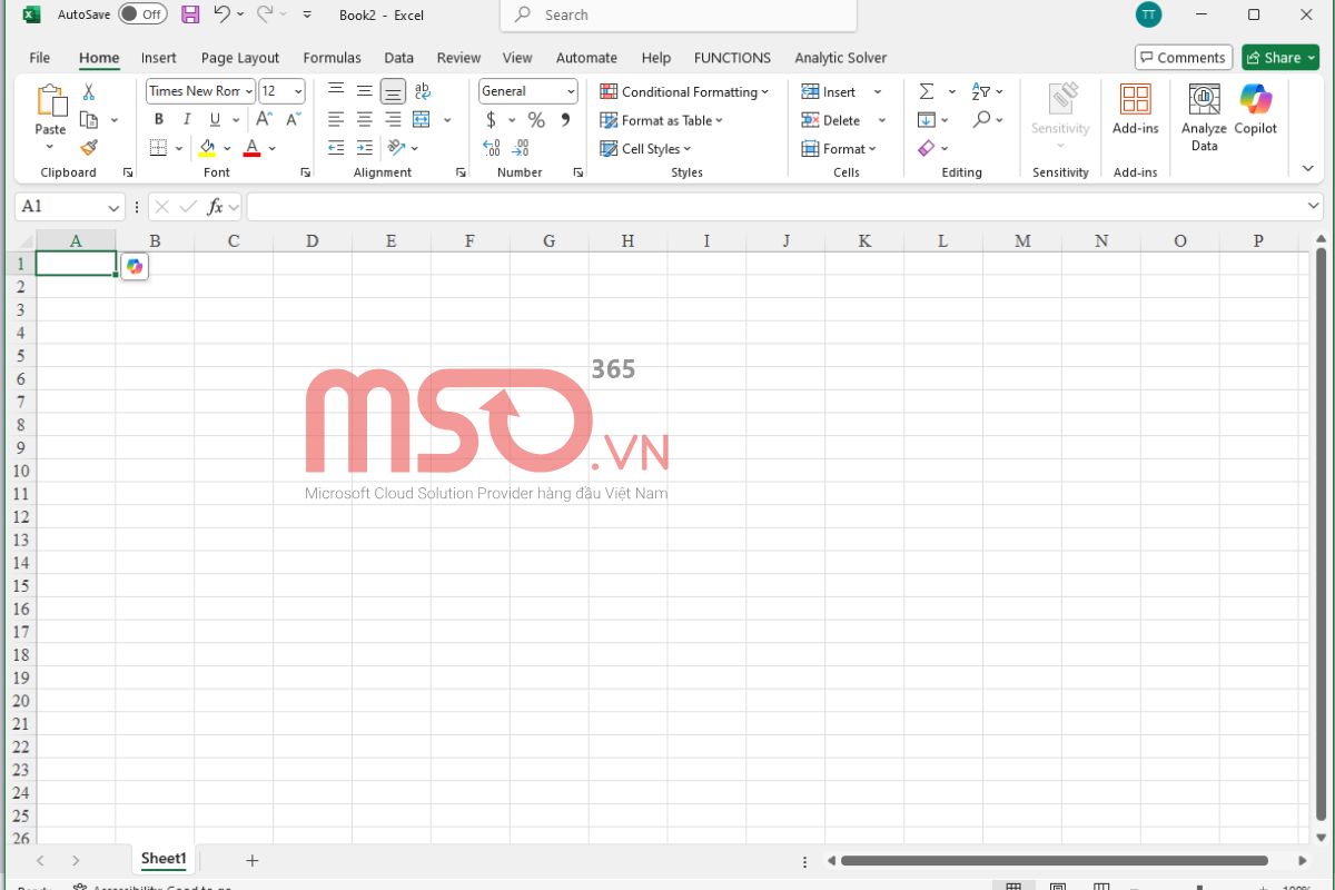 Cách tạo Workbook trong Excel