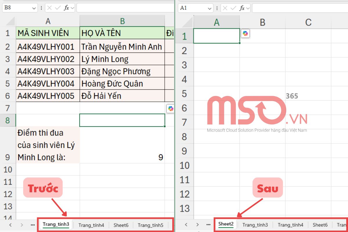 Cách thêm Sheet trong Excel bằng phím tắt