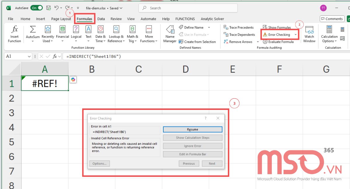 Cách tìm lỗi REF trong Excel nhanh nhất