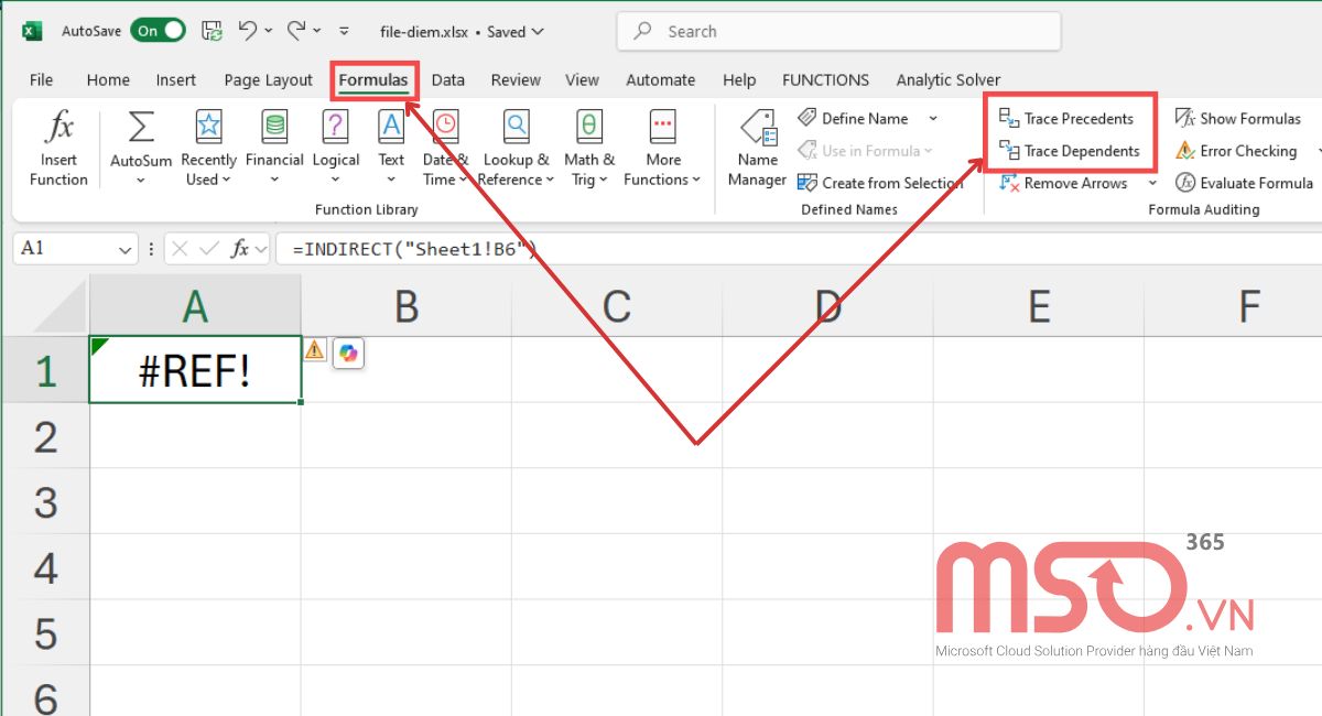 Cách tìm lỗi REF trong Excel nhanh nhất