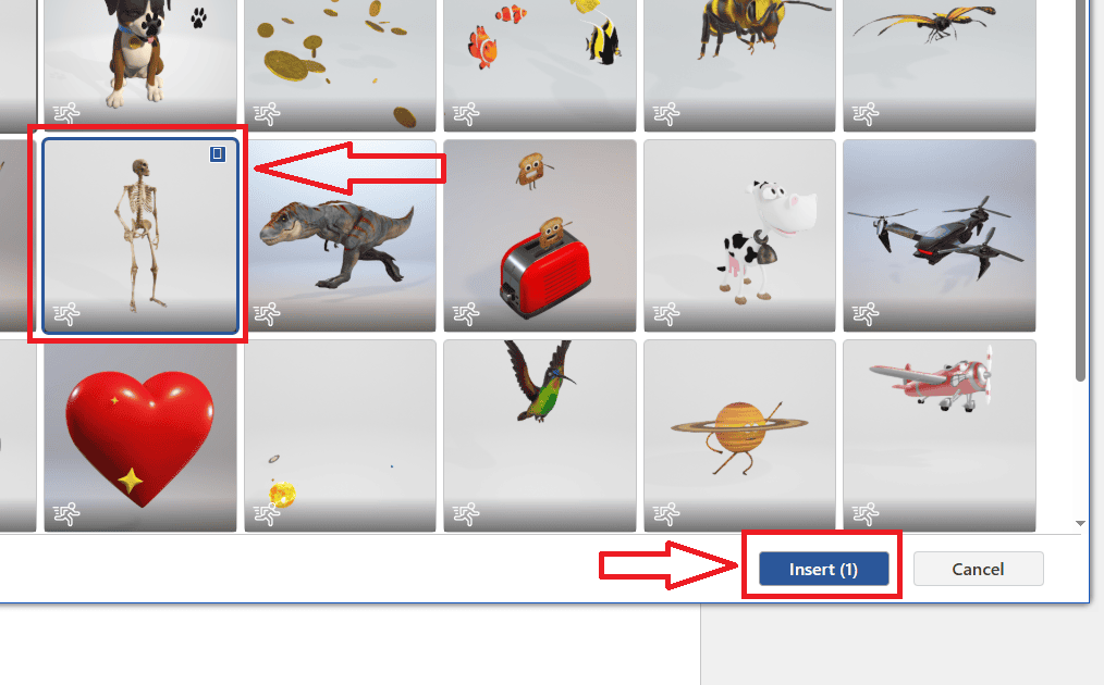 Cách chèn mô hình 3D (3D Models) sinh động