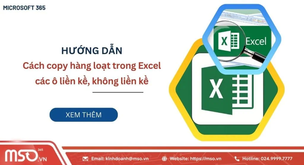 Copy hàng loạt trong Excel