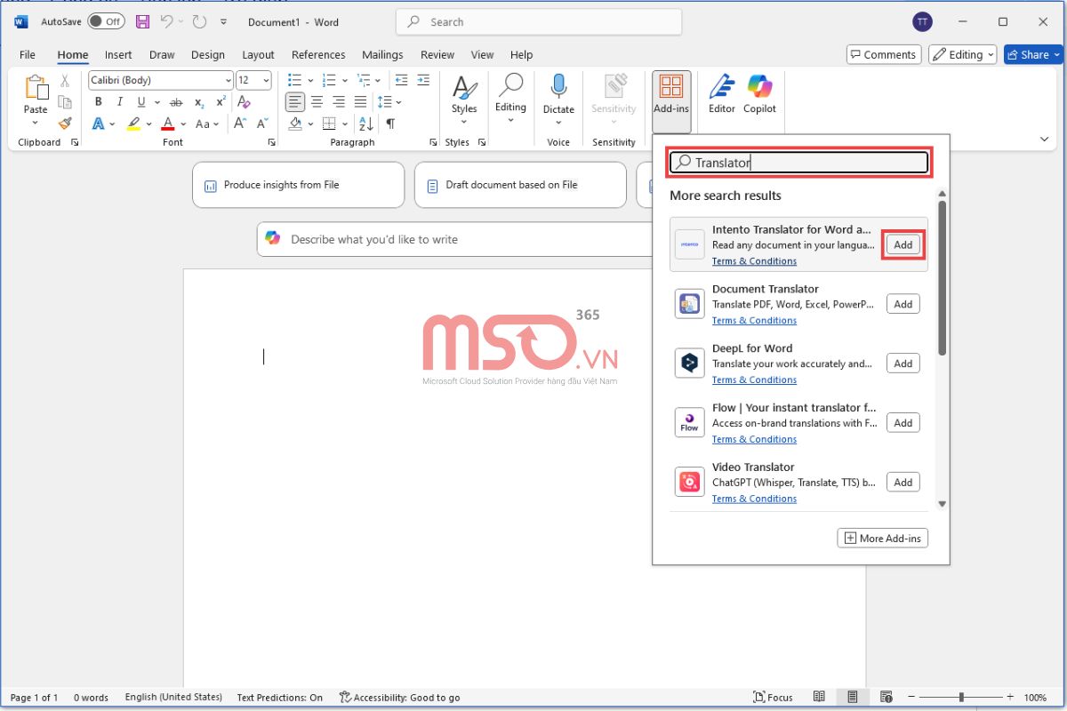 Hướng dẫn cách tìm MS Office Plugins Add on và cài đặt