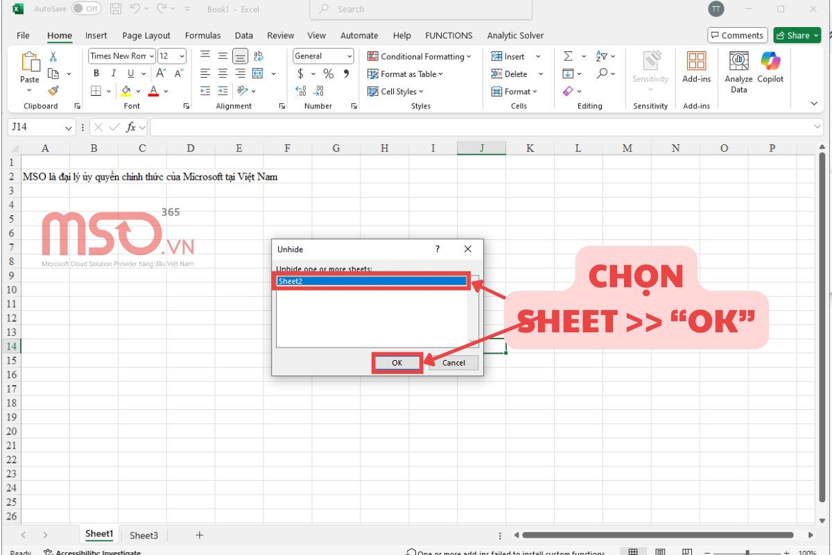 Mẹo ẩn, hiện nhanh các sheet trong Excel bằng phím tắt