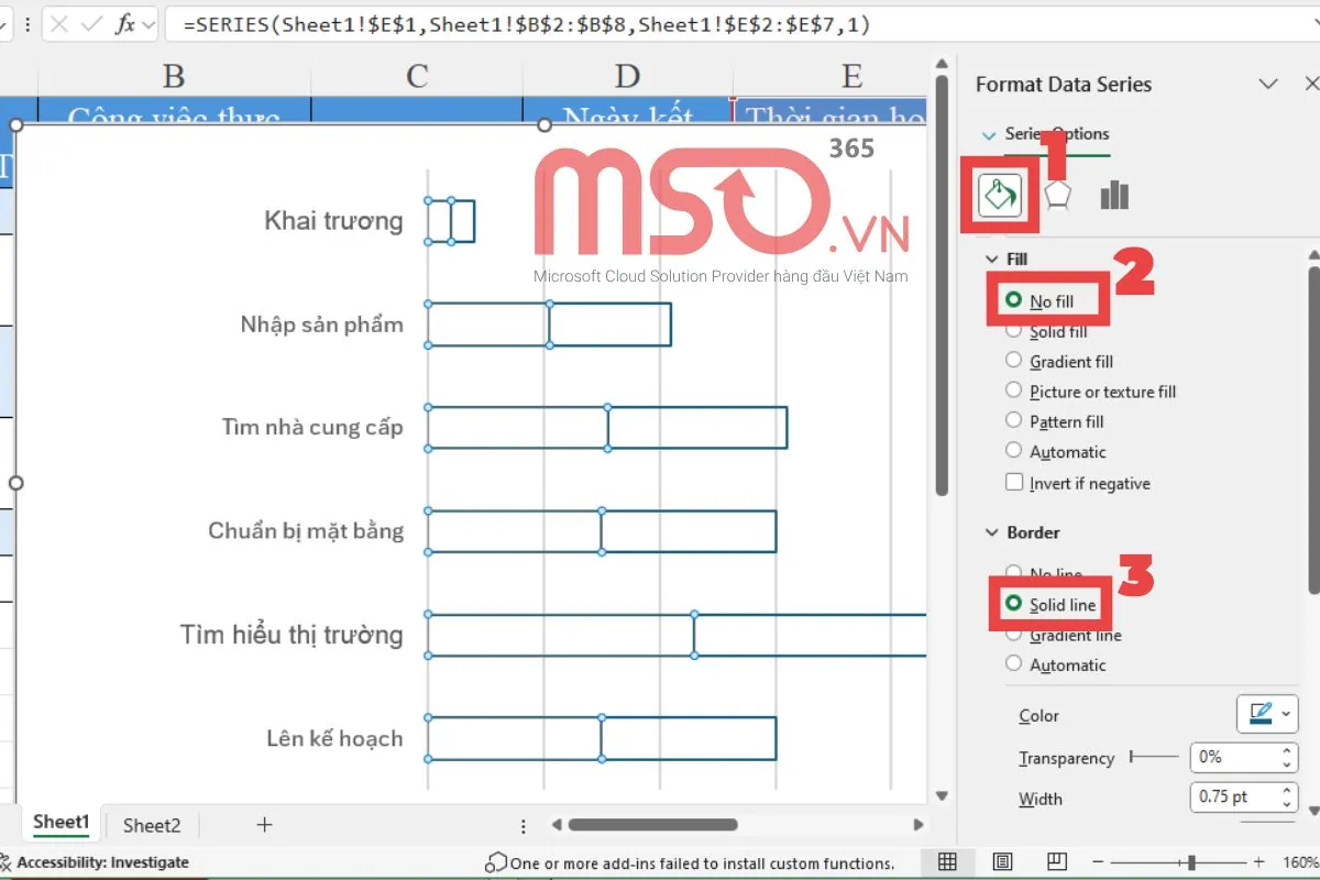 Gợi ý cách vẽ biểu đồ Gantt chart Excel đơn giản nhất