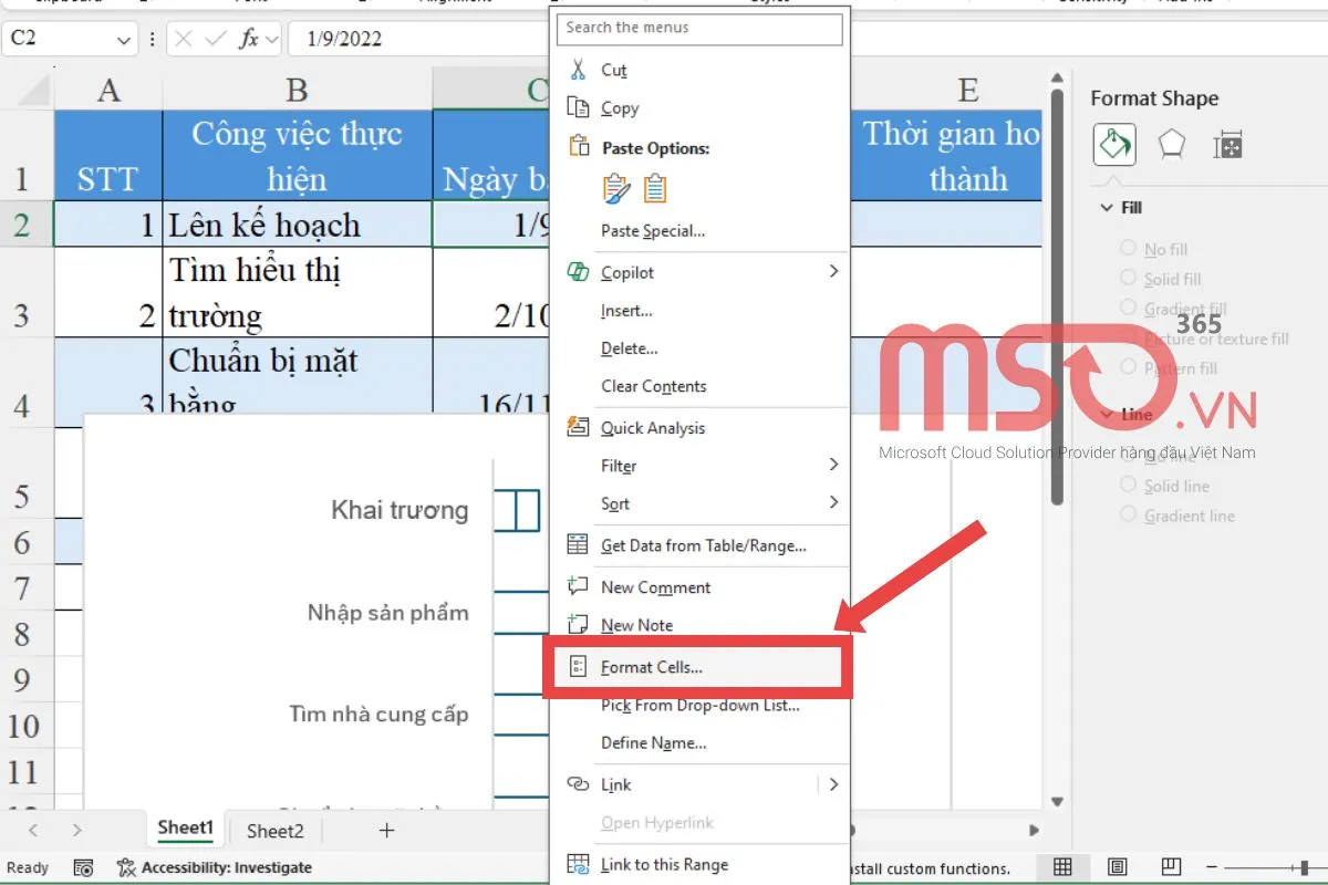 Gợi ý cách vẽ biểu đồ Gantt chart Excel đơn giản nhất
