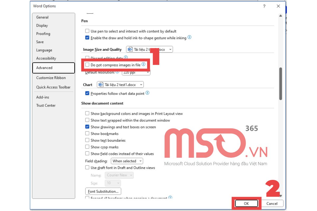Một số các cách giảm dung lượng khác cho file Word