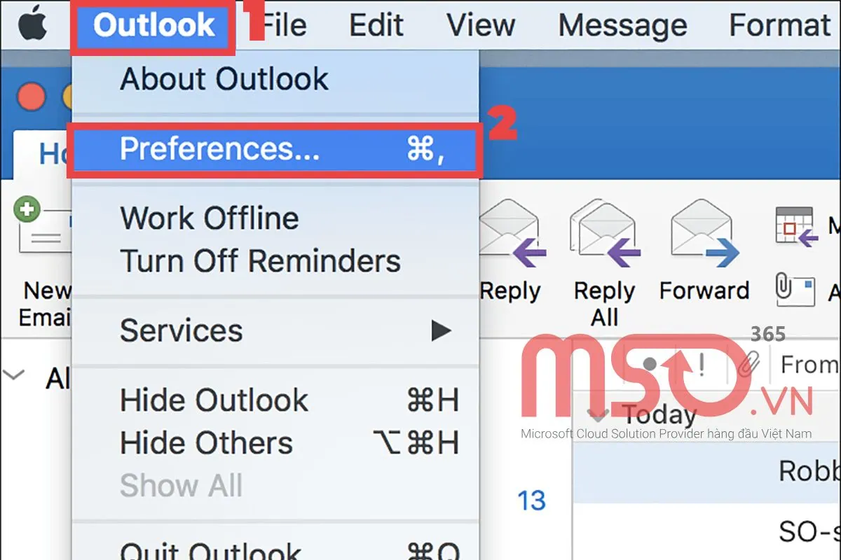 Cách cài đặt font chữ mặc định trong Outlook cho Mac