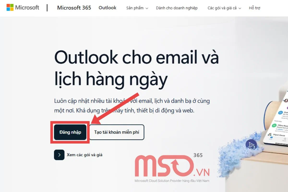 Cách đăng nhập Outlook trên web chi tiết
