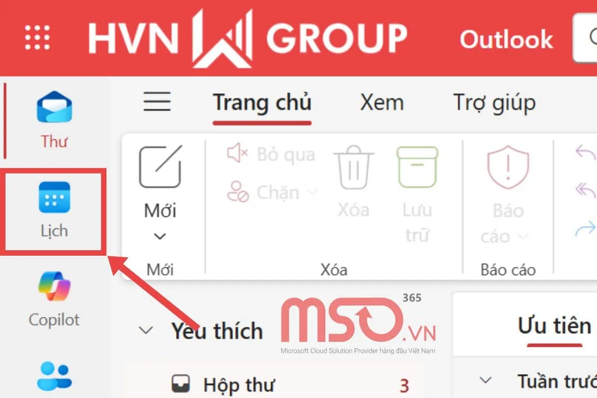 Quản lý lịch trong Outlook Web app