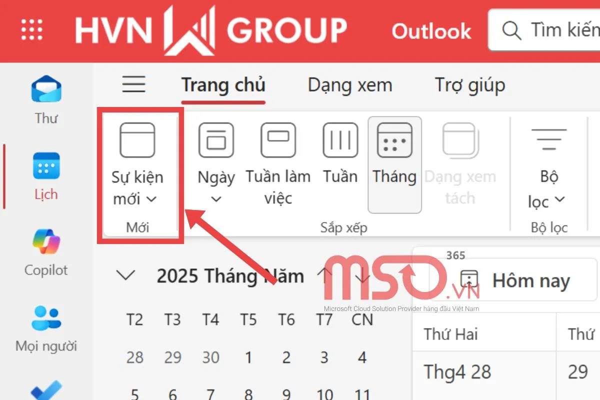 Quản lý lịch trong Outlook Web app