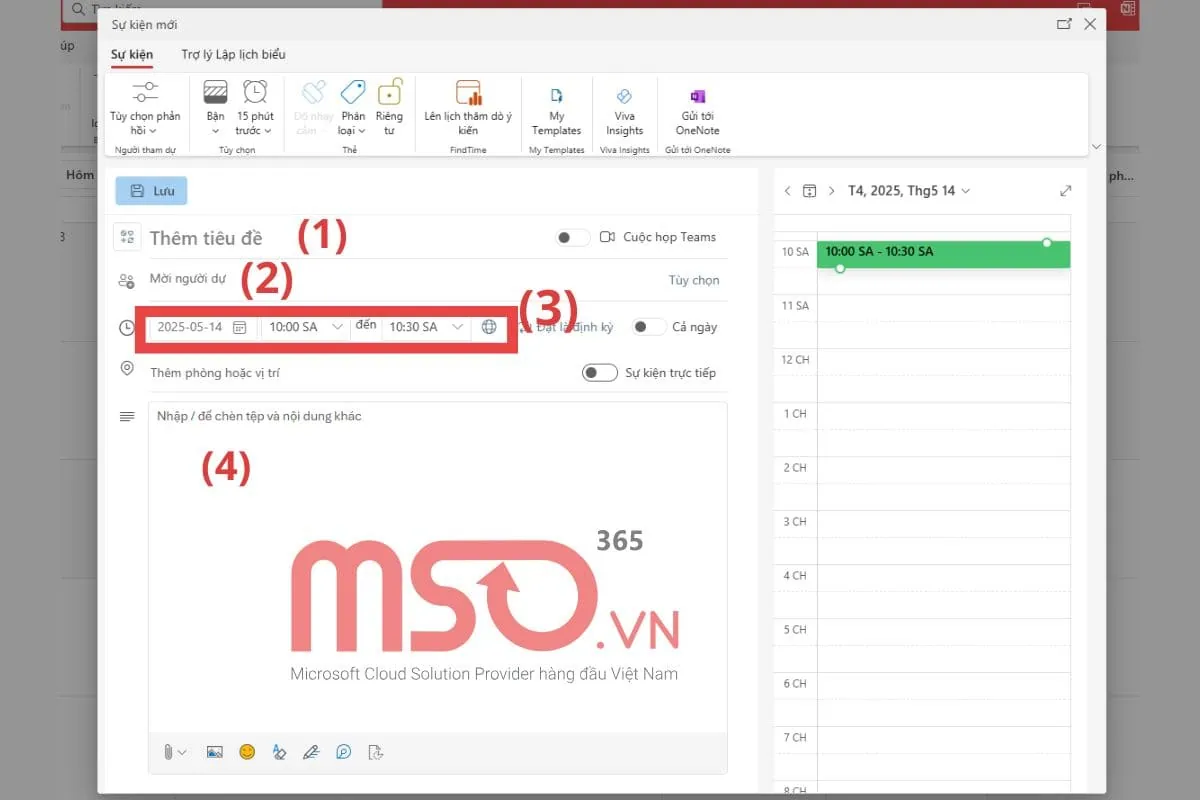 Quản lý lịch trong Outlook Web app