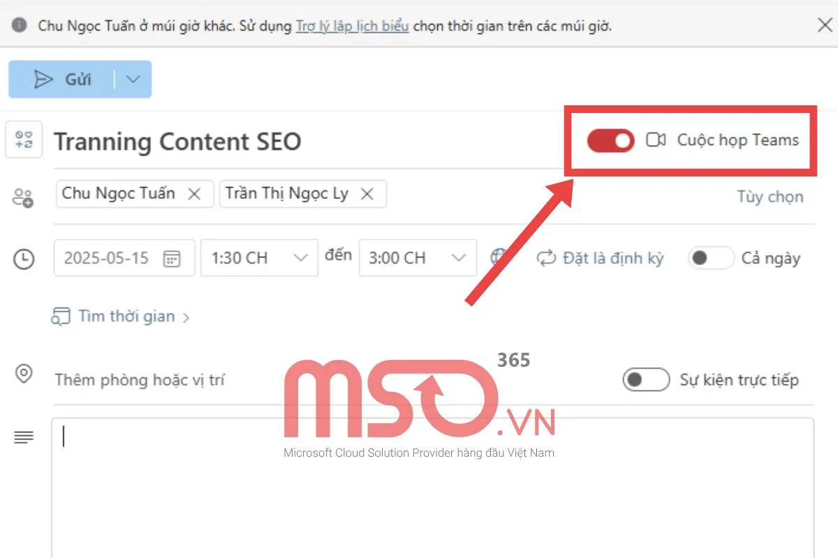 Quản lý lịch trong Outlook Web app