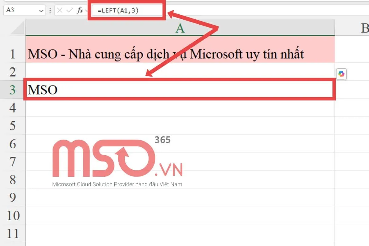 Công thức hàm LEFT trong Excel là gì? Ví dụ cụ thể