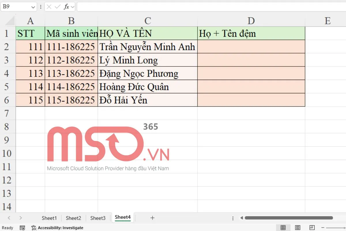 Hàm LEFT kết hợp với hàm FIND