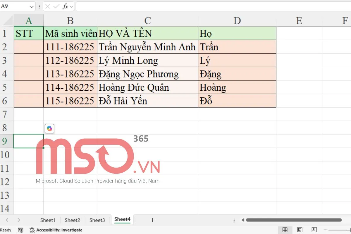 Hàm LEFT kết hợp hàm VALUE