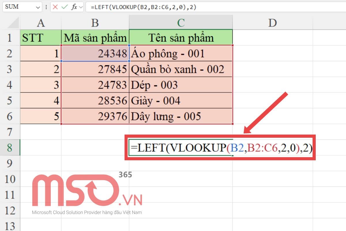 Hướng dẫn sử dụng hàm VLOOKUP Excel nâng cao