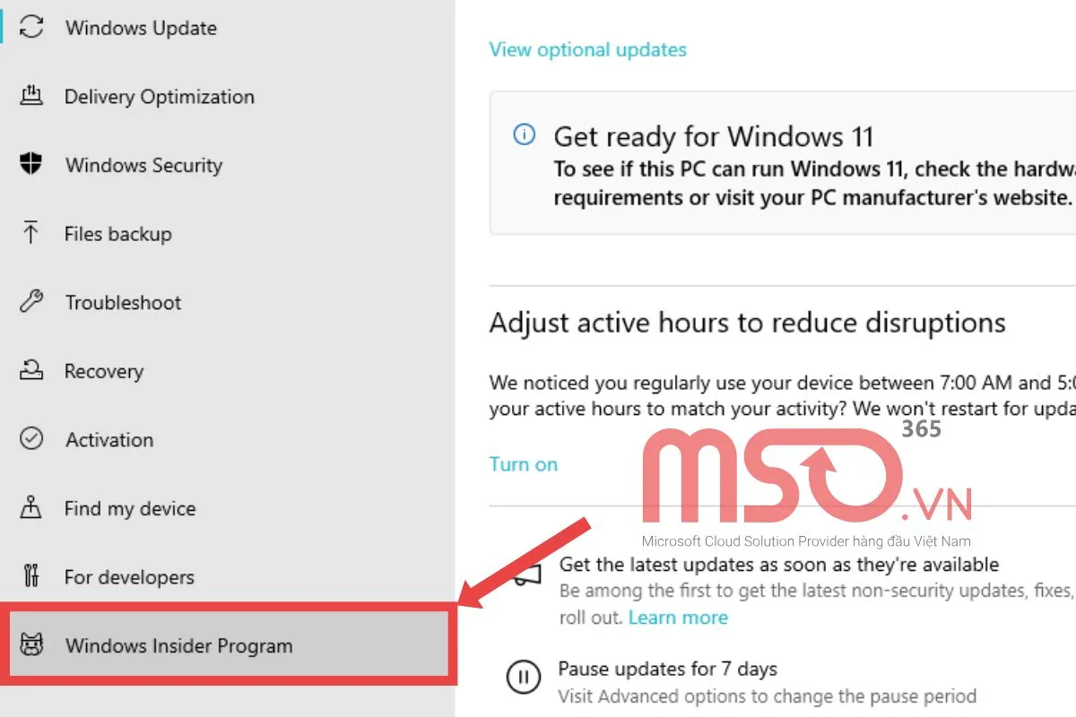 Cách hủy bỏ kích hoạt Windows Insider Program