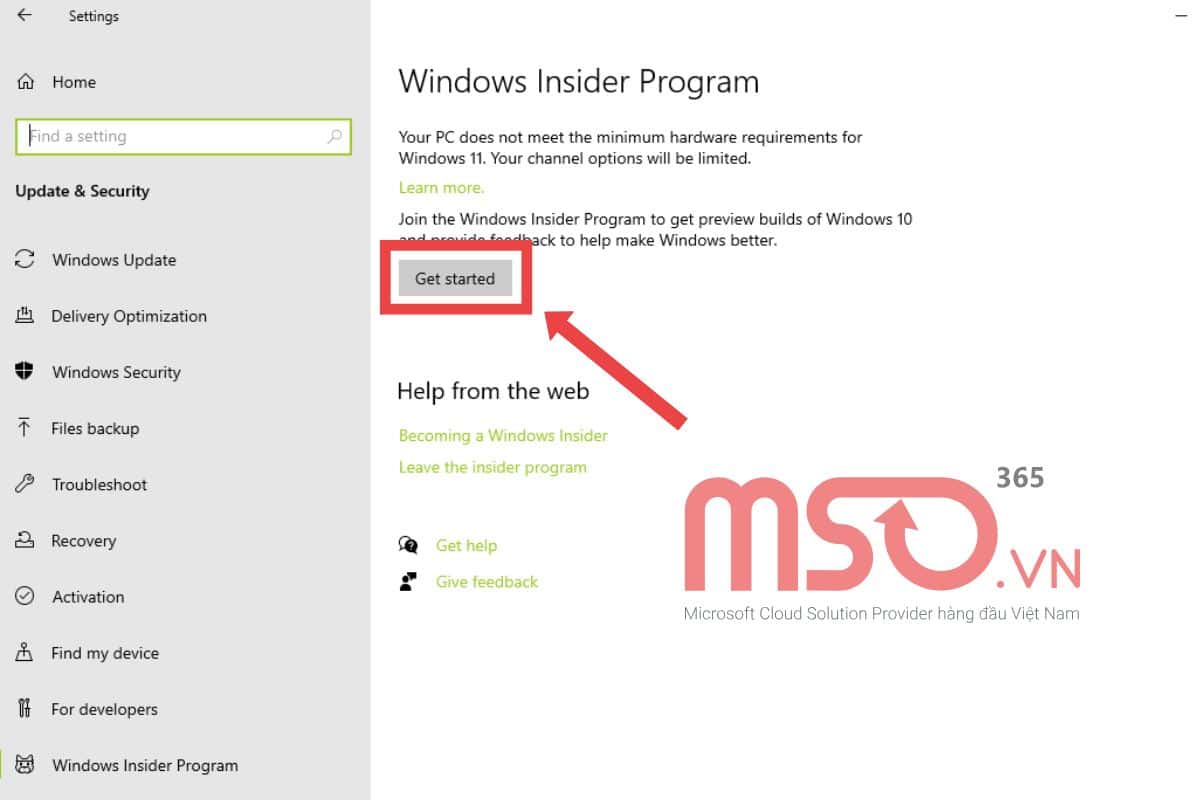 Hướng dẫn cách kích hoạt Windows Insider Program