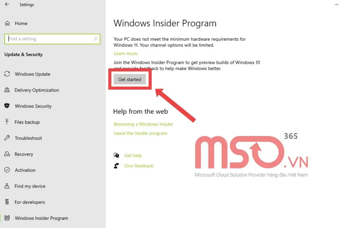 Hướng dẫn cách kích hoạt Windows Insider Program
