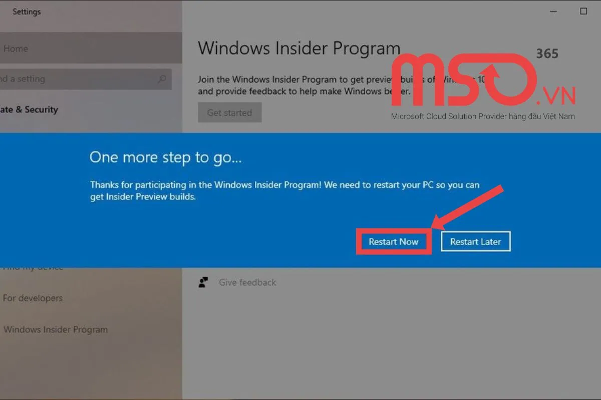 Hướng dẫn cách kích hoạt Windows Insider Program