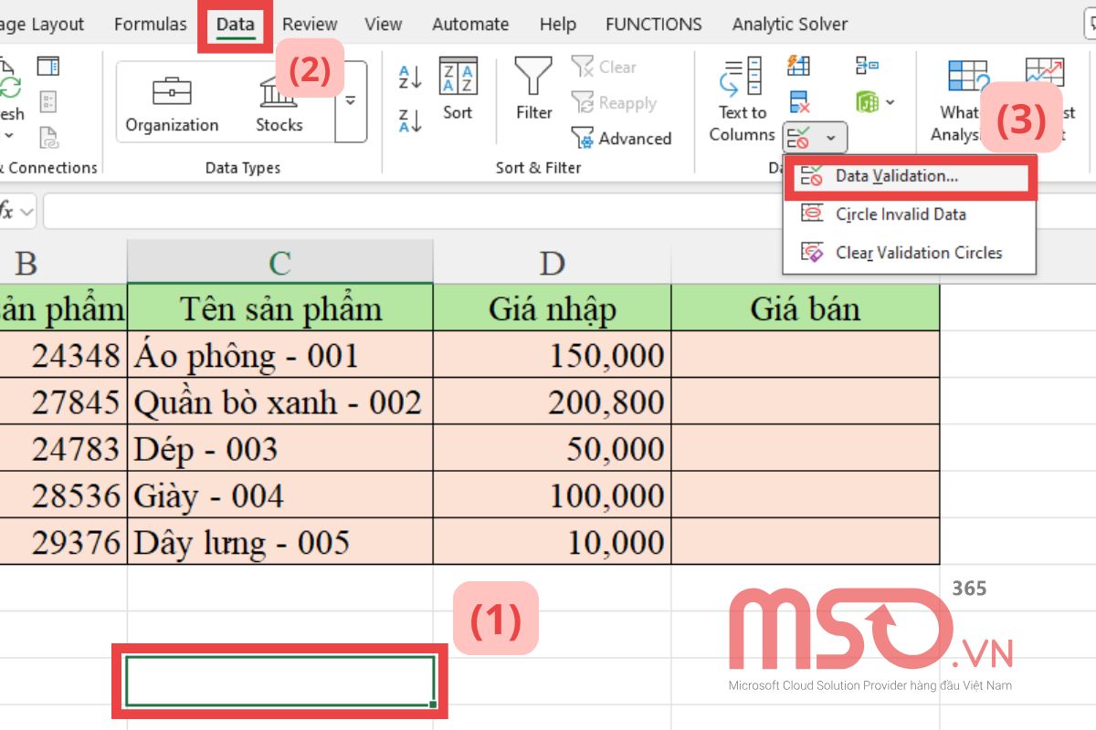 Hướng dẫn sử dụng hàm VLOOKUP - Ví dụ 3