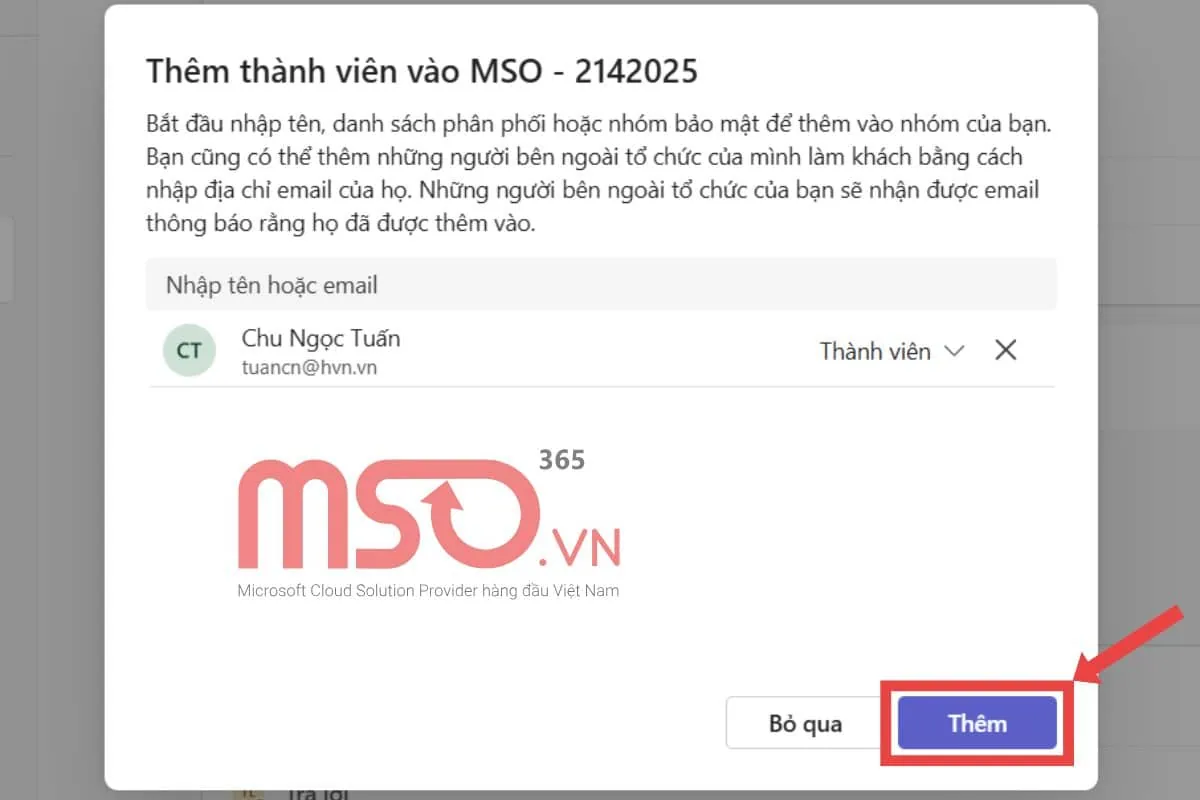 Tạo nhóm làm việc trên MS Team Online