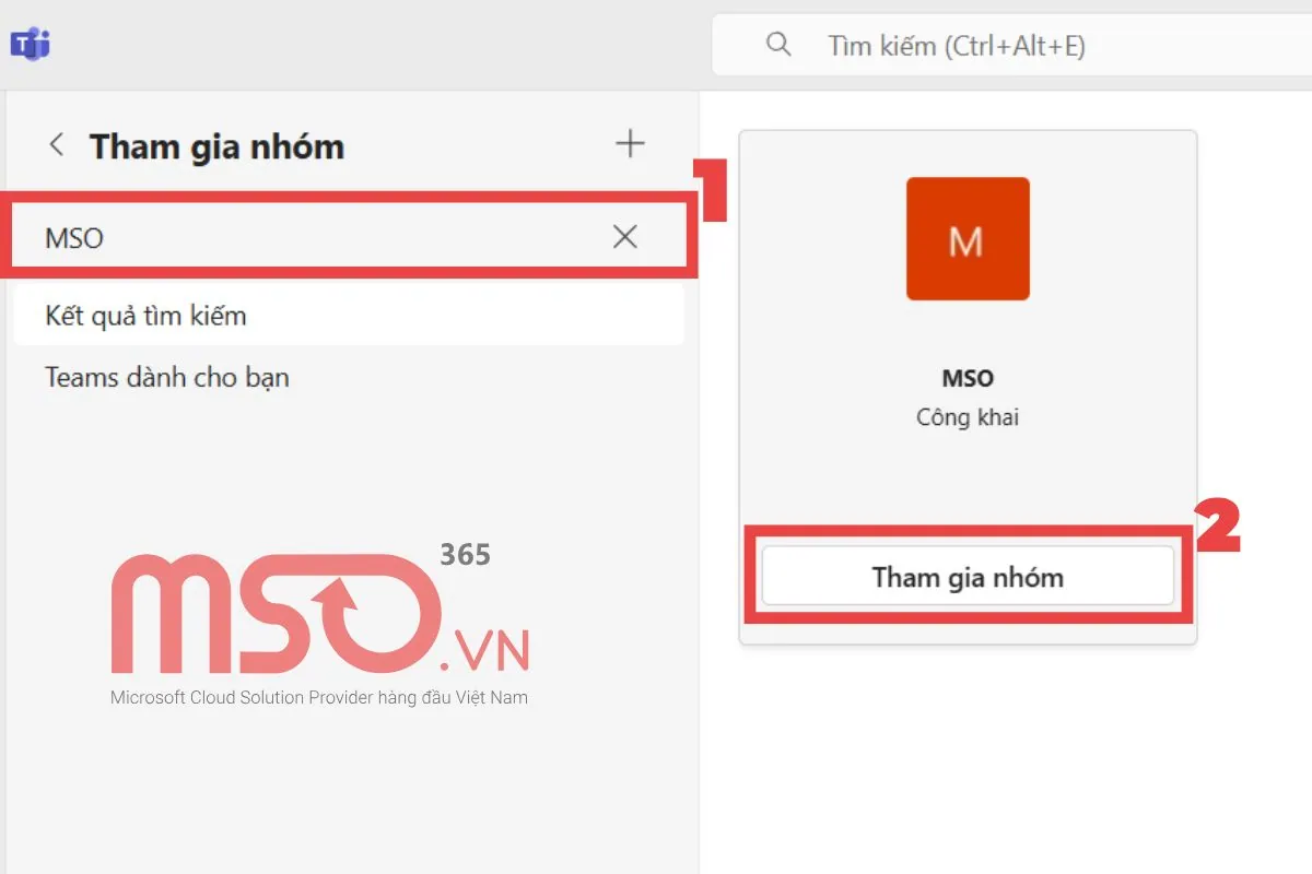 Tham gia nhóm trong Microsoft Teams trên web