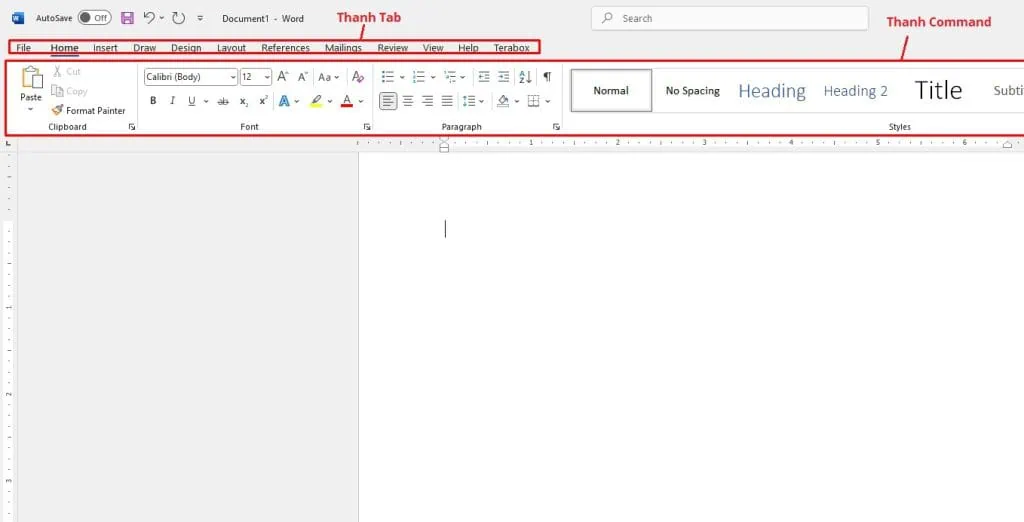 word mất thanh công cụ