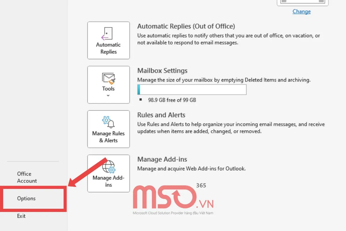 Thay đổi các cài đặt font chữ mặc định cho Outlook