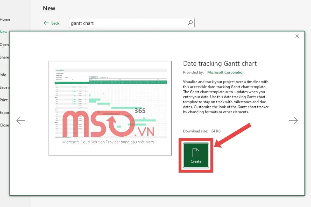 Mẹo sử dụng mẫu Template để vẽ gantt chart Excel