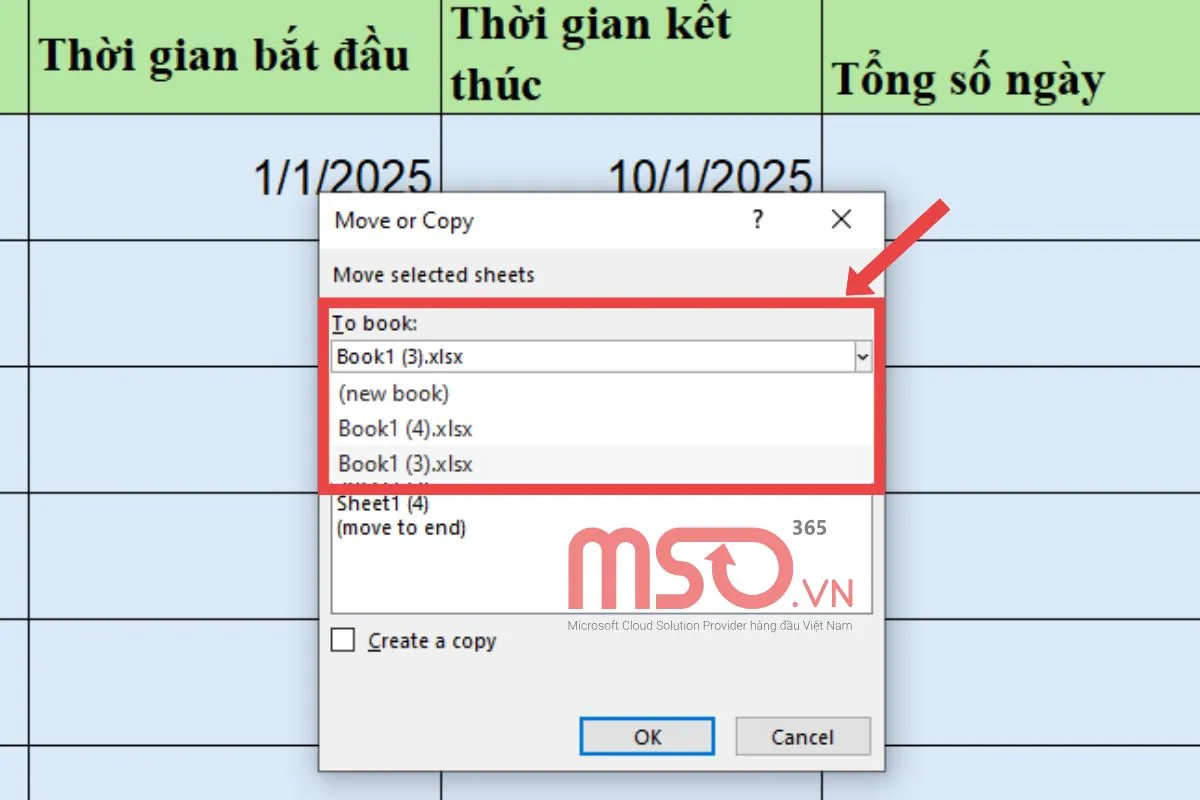 Các cách copy Sheet sang file Microsoft Excel khác