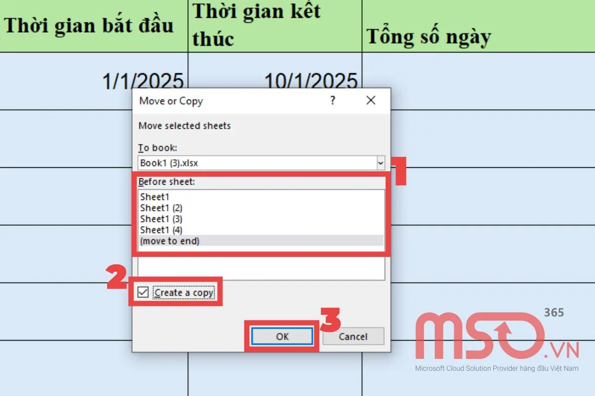 Các cách copy Sheet sang file Microsoft Excel khác