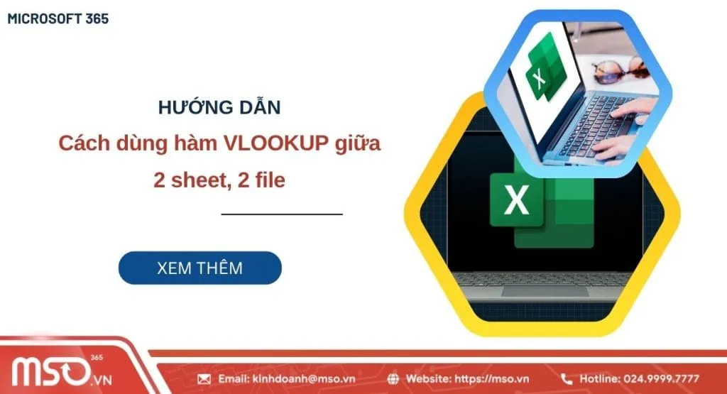 Cách dùng hàm Vlookup giữa 2 sheet