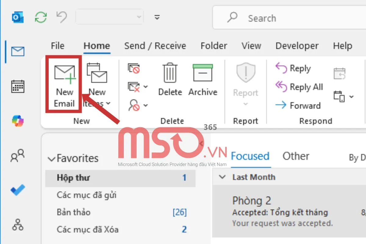 Cách dùng Bcc trong Outlook cổ điển trên máy tính