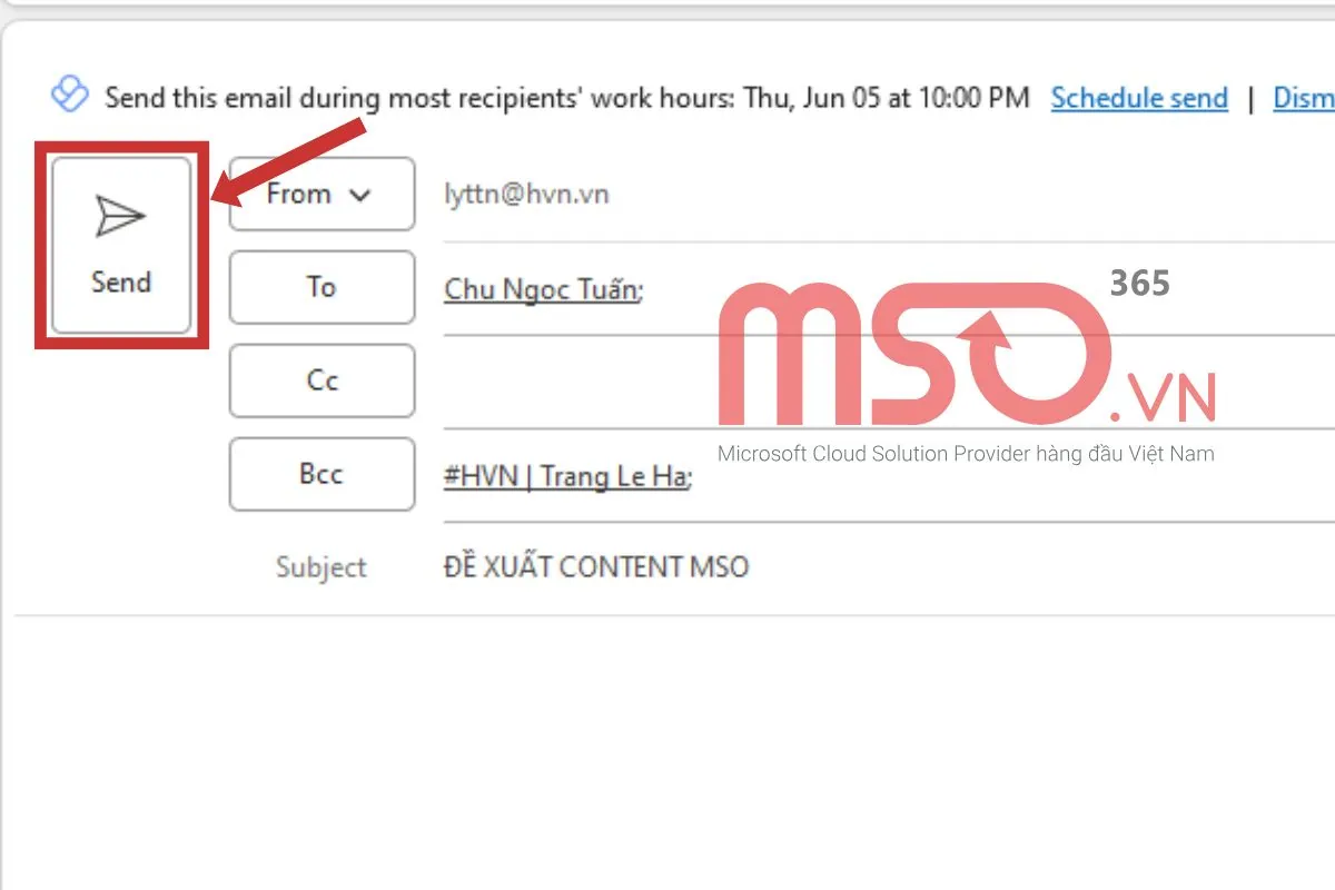 Cách dùng Bcc trong Outlook cổ điển trên máy tính