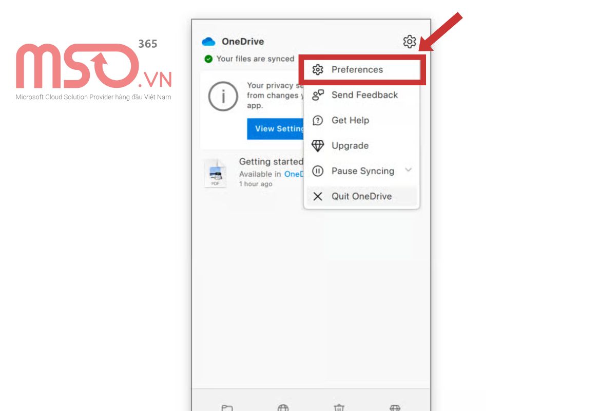Cách tắt đồng bộ OneDrive cho máy tính